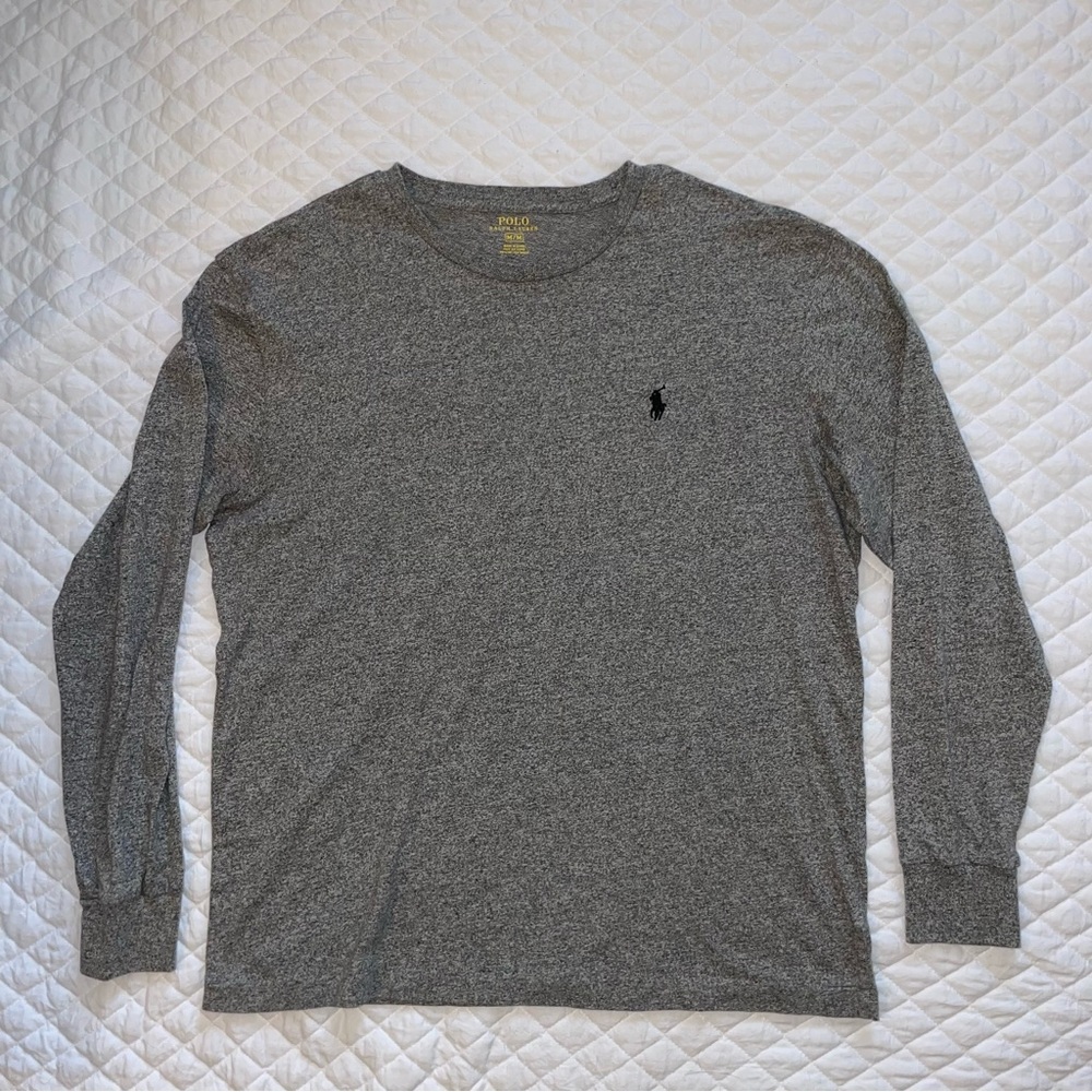 Ralph Lauren Polo Gray Medium Long Sleeve Cotton Tee
